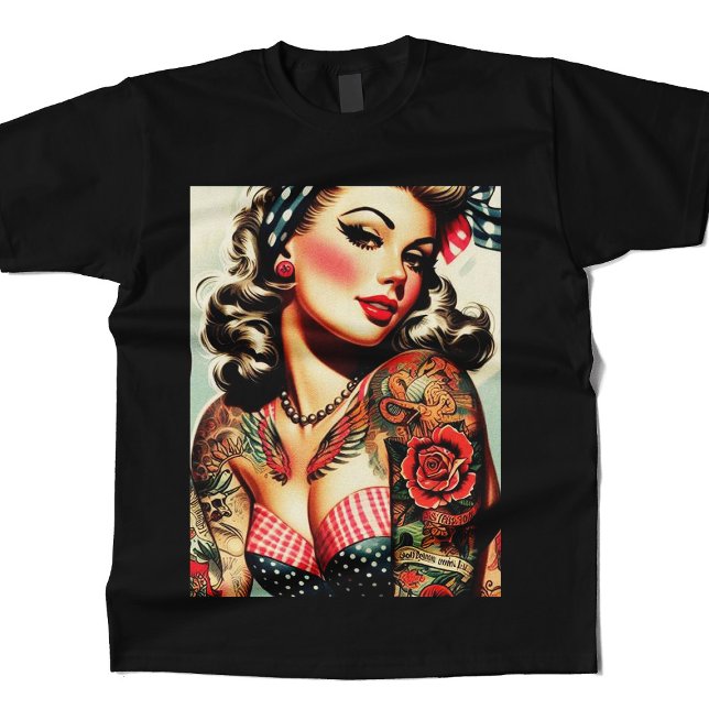 Vintage Tattoo Old School Pin-up T-Shirt (Creator Uploaded)