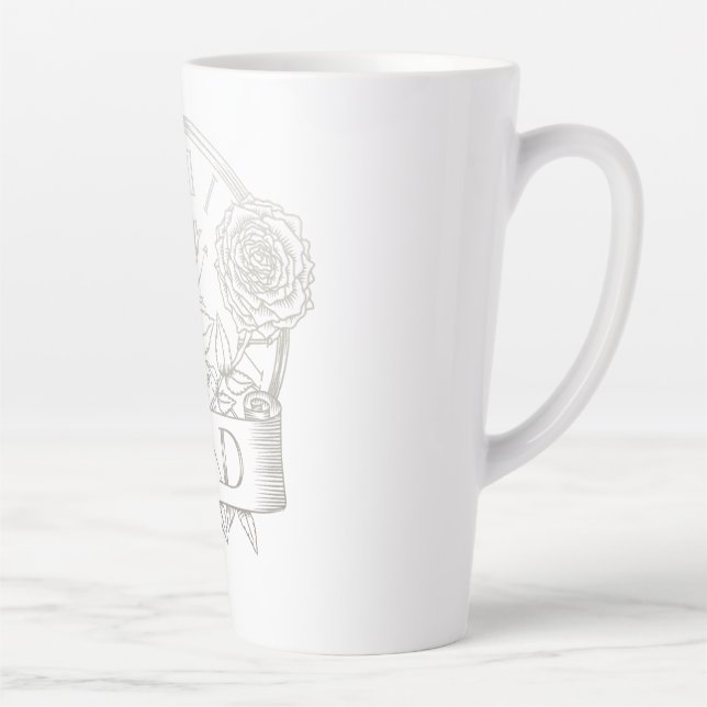 Vintage tattoo style Dad artwork  Latte Mug (Right)