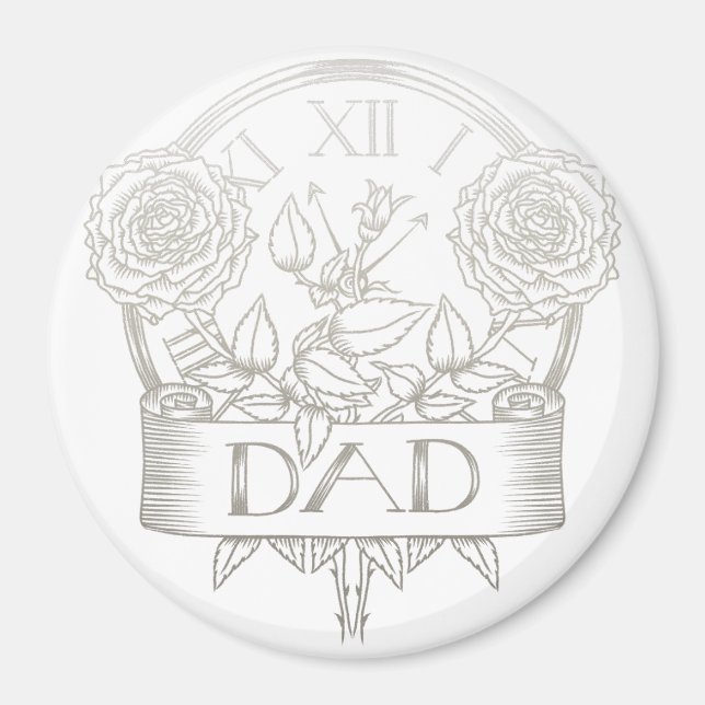 Vintage tattoo style Dad design  Magnet (Front)