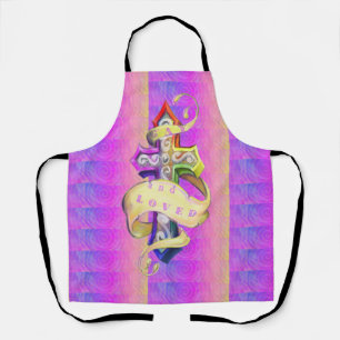 Vintage tattoo style -gay love apron