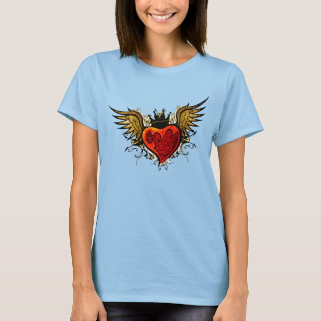 Vintage Tattoo Winged Heart  Shirt (Front)