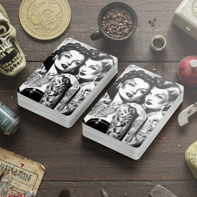 Vintage Tattooed Pin-ups Playing Cards (Creator Uploaded)