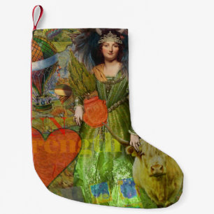 Vintage Taurus Fantasy Gothic Art Small Christmas Stocking