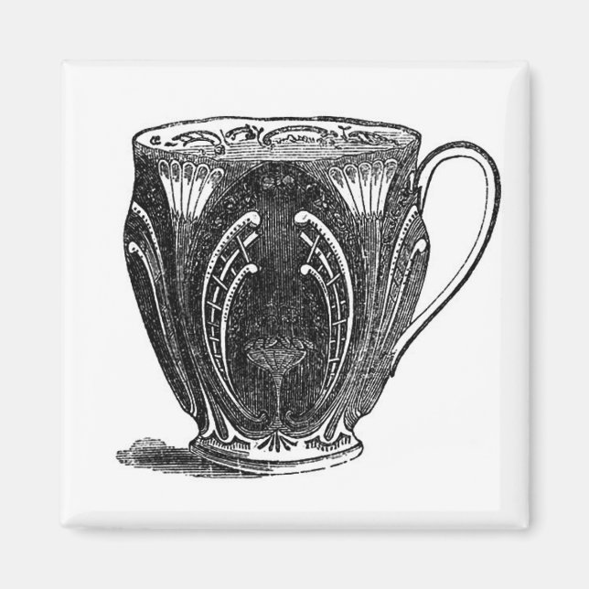Vintage Tea Cup Mid 1880's Fridge Magnet (Front)