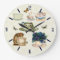 Vintage Tea cups & tea pot Butterflies Wall Clock