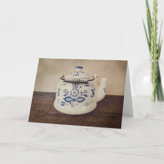 Vintage Tea Kettle Card