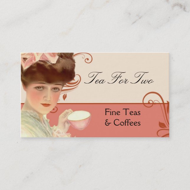 Vintage Tea or Coffee Business Card (Front)