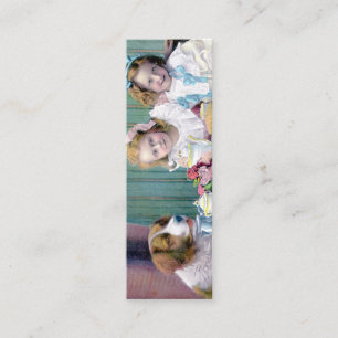Vintage Tea Party Bookmark  Mini Business Card