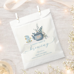 Vintage Tea Party Brewing Baby Shower Favour Bags