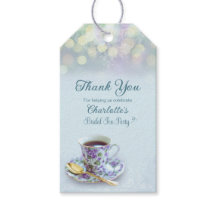 Vintage Tea Party Bridal Shower Aqua