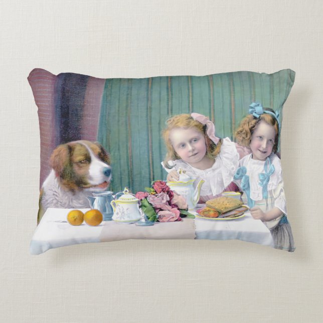 Vintage Tea Party  Decorative Cushion (Front)
