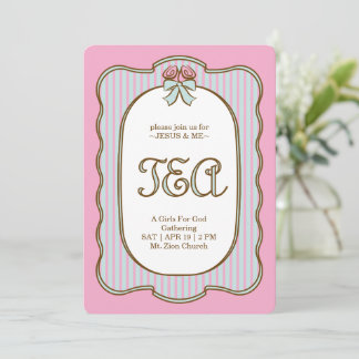 Vintage Tea Party Girls & Ladies Gathering Invitation