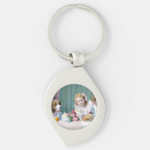 Vintage Tea Party  Key Ring