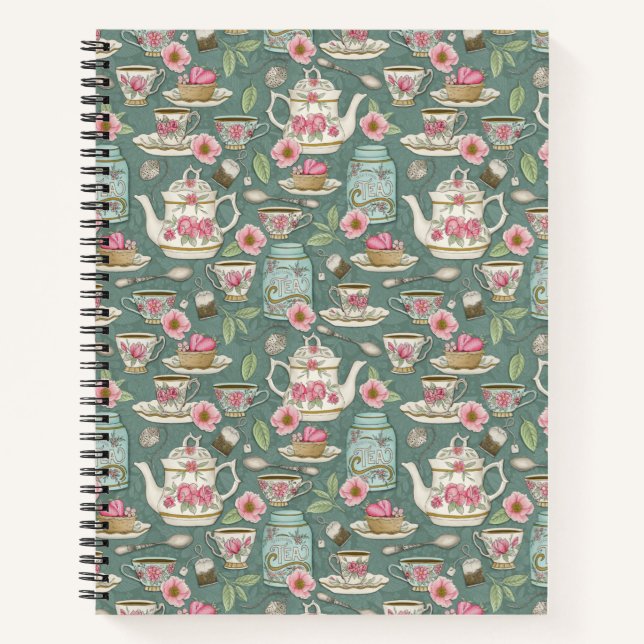 Vintage Tea Party Notebook (Front)