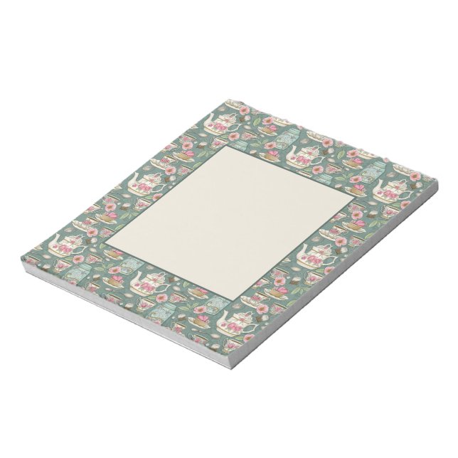 Vintage Tea Party Notepad (Rotated)