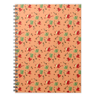 Vintage Tea Party Pattern – Whimsical Teapots, Cup Notebook
