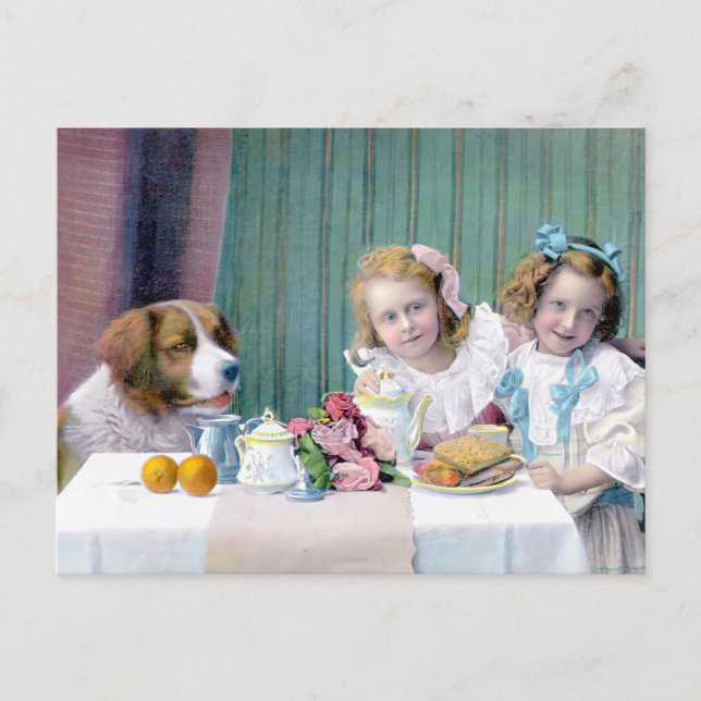 Vintage Tea Party  Postcard (Front)