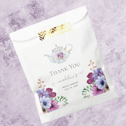 Vintage Tea Party Teapot Floral Bridal Shower Favour Bags