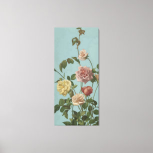 Vintage Tea Rose and Blush Roses Canvas Print