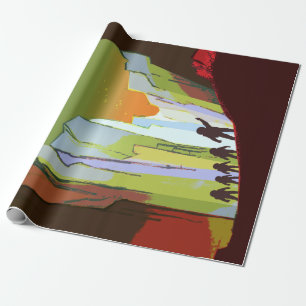 Vintage Teach on Mars Recruitment Wrapping Paper