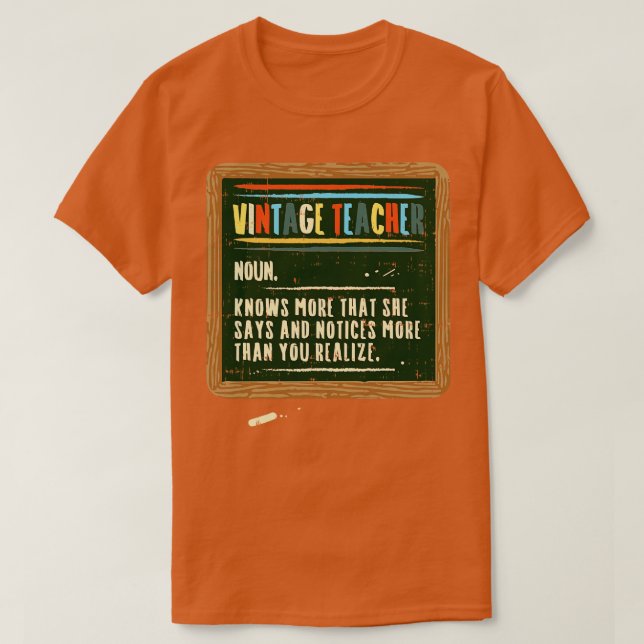 Vintage Teacher Definition T-Shirt (Design Front)