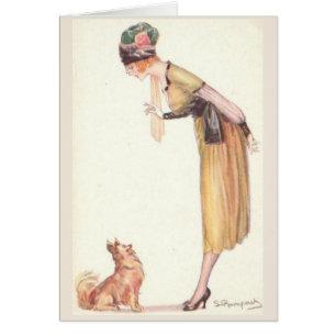 Vintage - Teaching a Dog to Sit,