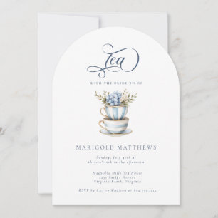 Vintage Teacup Floral Granmillenial Tea Party Invitation