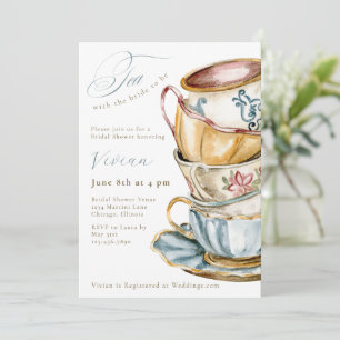 Vintage Teacup Tea Bridal Shower Party Invitation