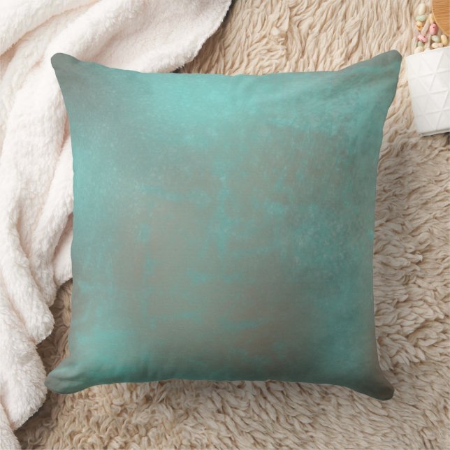 Vintage Teal Antiqued Pattern Cushion (Blanket)