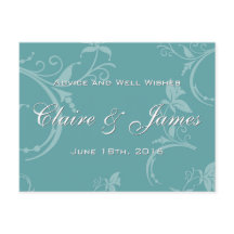 Vintage Teal Floral Wedding Advice