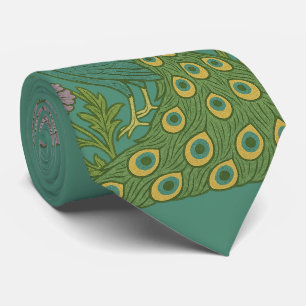 Vintage Teal Peacock                               Tie