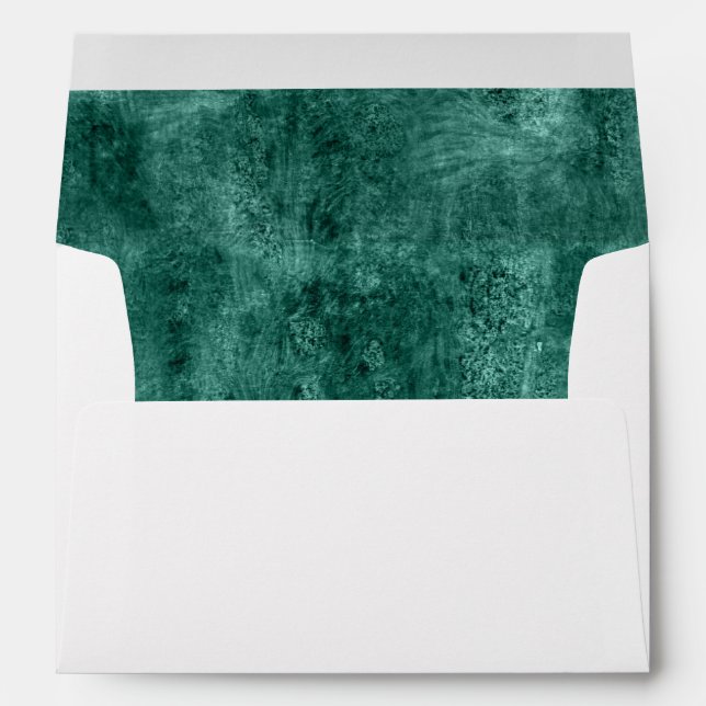 Vintage Teal Suede Envelope (Back (Bottom))