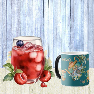 Vintage Teapot Floral Afternoon High Tea Birthday  Magic Mug