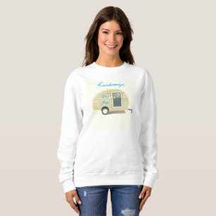 Vintage teardrop trailer gypsy caravan sweatshirt