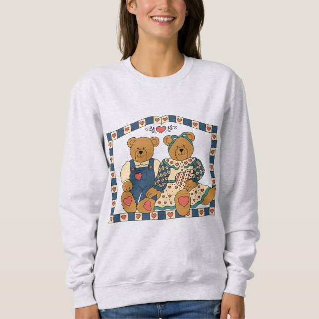 Vintage Teddy Bear, 80s 90s Country Bears Sweatshirt (Front)