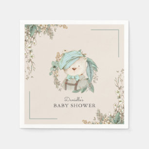 Vintage Teddy Bear Baby Shower for Boy Napkin