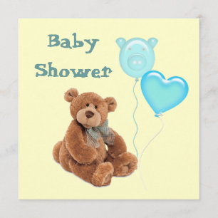 Vintage Teddy Bear Baby Shower Invitation