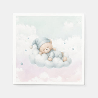 Vintage Teddy Bear Baby Shower Invitation Napkin