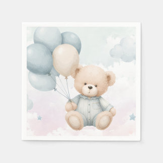 Vintage Teddy Bear Baby Shower Invitation Napkin