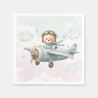 Vintage Teddy Bear Baby Shower Invitation Napkin