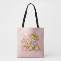 Vintage Teddy Bear Celebration with Wildflowers