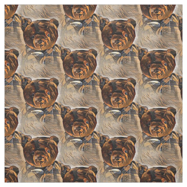 Vintage Teddy Bear Fabric (Swatch)