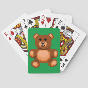 Vintage Teddy Bear - Pixel Art Playing Cards