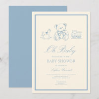 Vintage Teddy Bear Toy Baby Shower