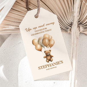 Vintage Teddy Bear Up Up Away Gender Neutral Gift Tags