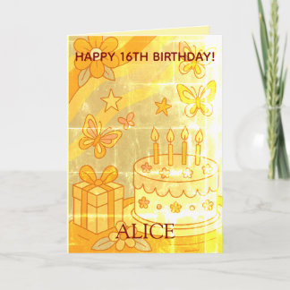 Vintage Teenage (Change age if needed) Birthday Card