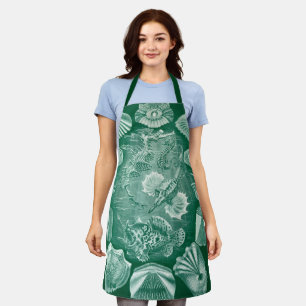 Vintage Teleostei Shells and Fish by Ernst Haeckel Apron