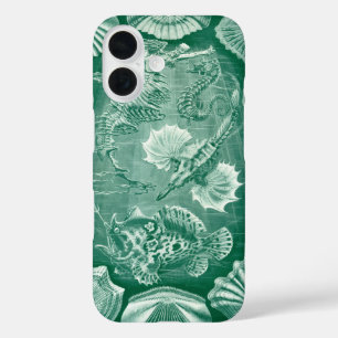 Vintage Teleostei Shells and Fish by Ernst Haeckel iPhone 16 Case