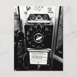 Vintage Telephone Booth Postcard