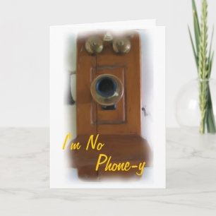 Vintage Telephone "I'm No Phone-y" Love Card